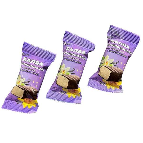 Халва подсолнечная Caramel с ароматом ванилина глазированная 500 г 1941297 фото