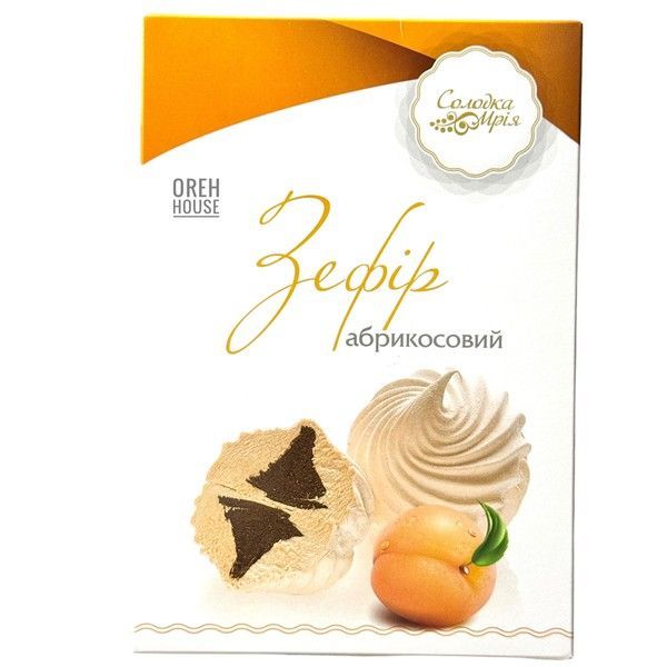 Зефір Абрикосовий з начинкою &laquo;Солодка Мрія&raquo; (у коробці) 180г 1941684 фото