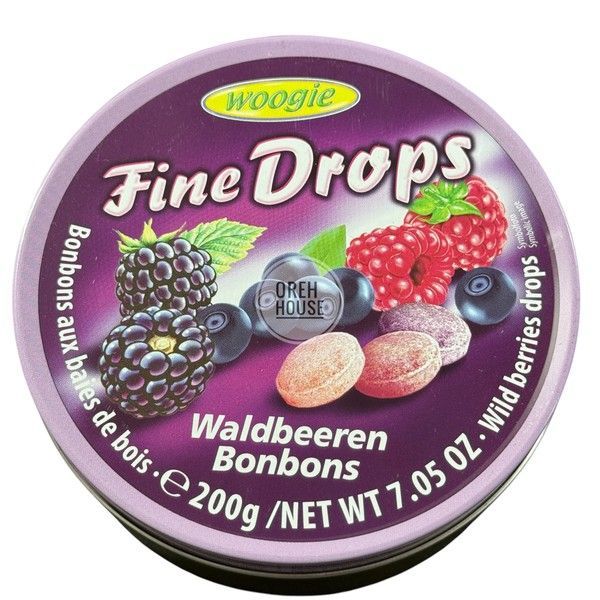 Леденцы Woogie Fine Drops со вкусом лесных ягод 200 г 1941553 фото